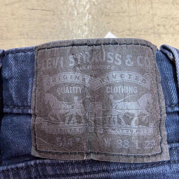 Levis Jeans Mens 38x29 (Fits 37X24) Dark Blue 514 Straight Fit Dark Wash Demin - Picture 14 of 14